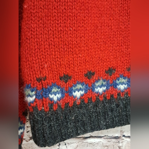 Vintage Eddie Bauer Fair Isle Nordic Ski Snowboard Sweater XS - Picture 6 of 9
